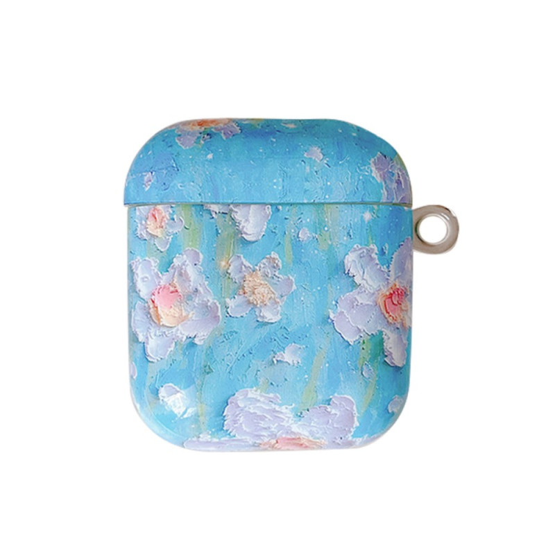 Apple AirPods 2 / 1 Etui Floral en Karabijnhaak