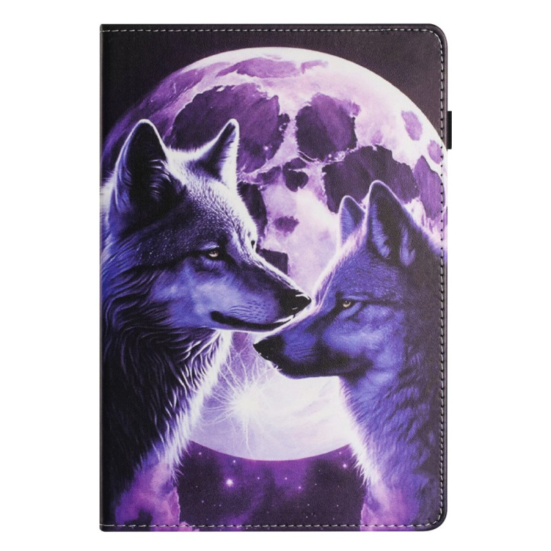 Hoesje voor iPad Mini 5 (2019)/4/3/2/1 Sterrenhemel en Wolf