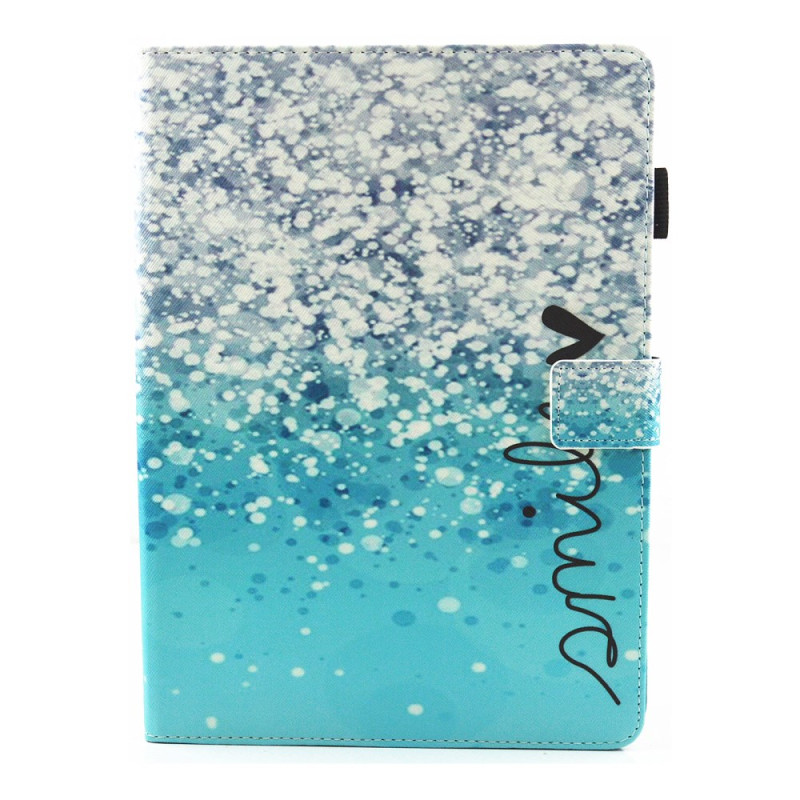 iPad Mini 5 (2019)/4/3/2/1 Glimlach Glitter Blauw Hoesje