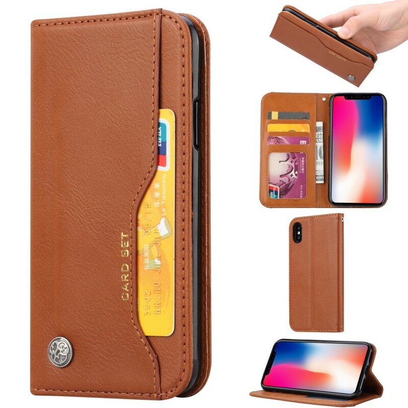 Flip cover iPhone XS Max Kunstlederen Kaarthoes Flip cover iPhone XS Max Kunstlederen Kaarthoes