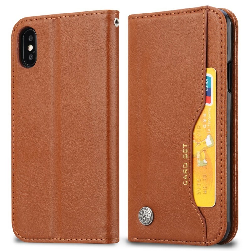 Flip cover iPhone XS Max Kunstlederen Kaarthoes Flip cover iPhone XS Max Kunstlederen Kaarthoes