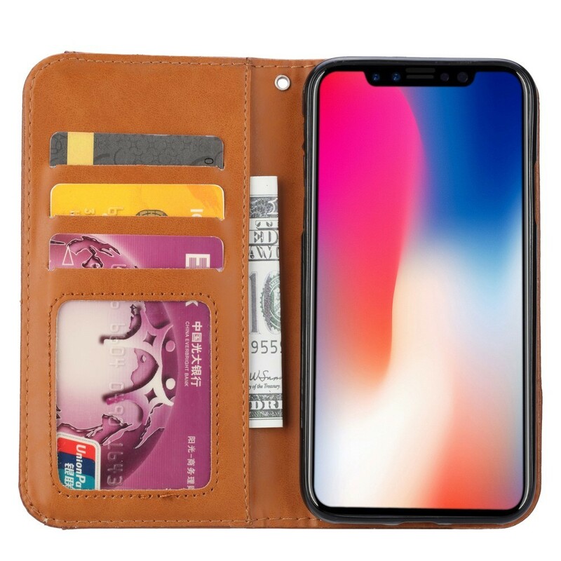 Flip cover iPhone XS Max Kunstlederen Kaarthoes Flip cover iPhone XS Max Kunstlederen Kaarthoes