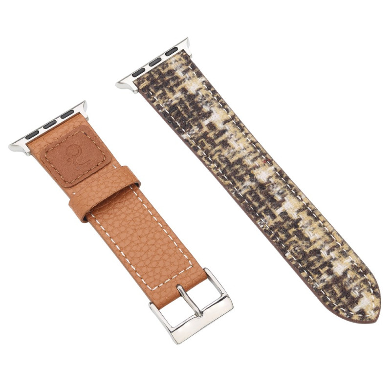 Apple Watch Band 46mm tot 42mm / SE / Ultra 49mm Textured Wool en Kunstleer