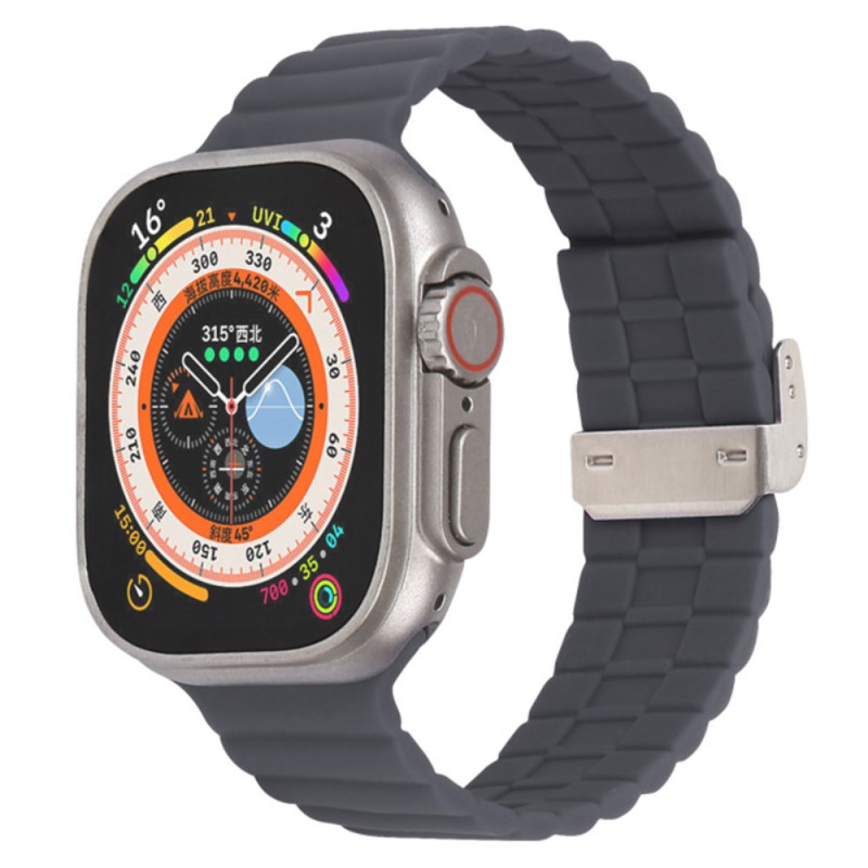 Apple Watch Band Series 46mm naar 42mm / SE / Ultra 49mm Silicone ontwerp stalen horloge