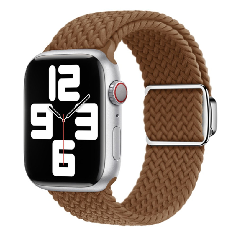 Apple Watch Band Series 46mm tot 42mm / SE / Ultra 49mm Gevlochten Nylon Effen of Veelkleurig