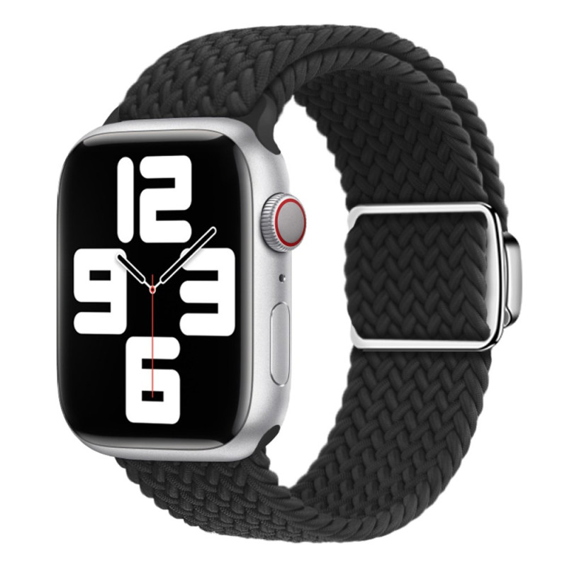 Apple Watch Band Series 46mm tot 42mm / SE / Ultra 49mm Gevlochten Nylon Effen of Veelkleurig