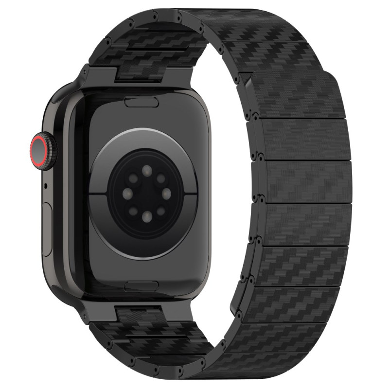 Apple Watch Band Series 46mm tot 42mm / SE / Ultra 49mm Carbon Fiber Elegance