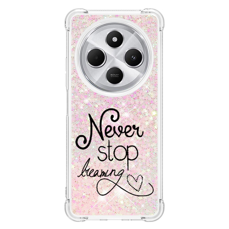 Xiaomi 14T / 14T Pro Glitter Hoesje Nooit stoppen met dromen