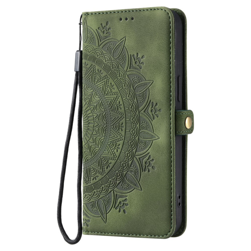 Hoesje Xiaomi 14T Pro Suede Effect Mandala Patroon met Koord
