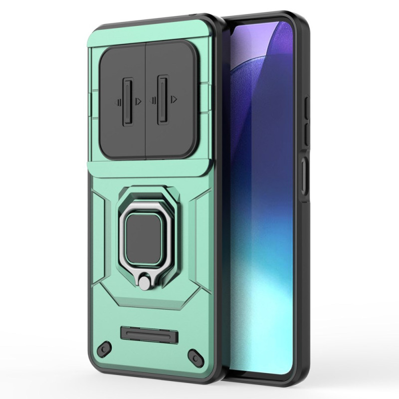 Xiaomi Redmi 14C / Poco C75 Ring Bestand Hoesje met Lens Slide Protector