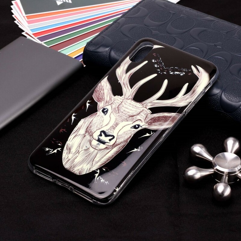 iPhone XR Case Majestic Stag Fluorescerende
