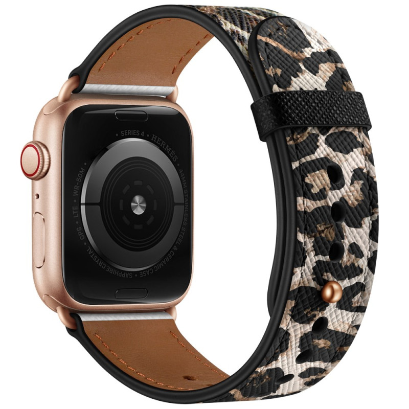 Apple Watch Band 42mm tot 38mm / SE Series Leer en Metalen Hoesje