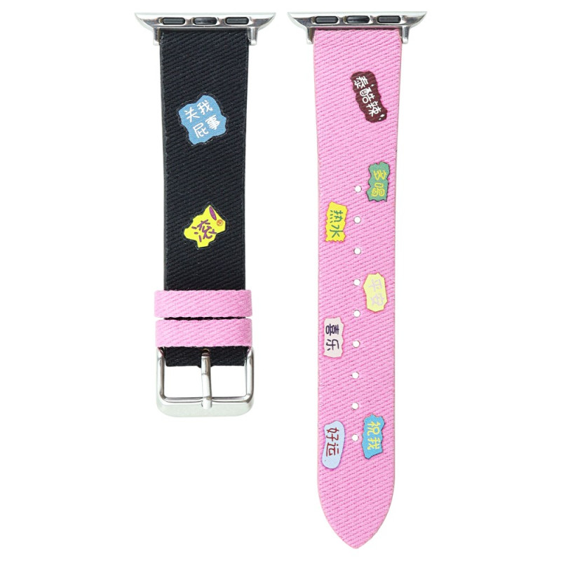 Apple Watch Band Series 42mm tot 38mm / SE-serie Fun Canvas