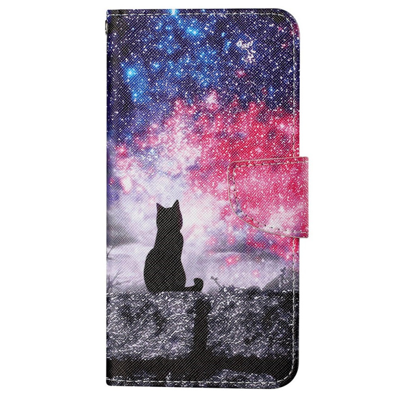 Samsung Galaxy S25 5G Sterrenhemel en kattenhoesje