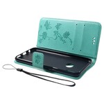 Hoesje Huawei P Smart Plus Vlinders en bloemen met riem