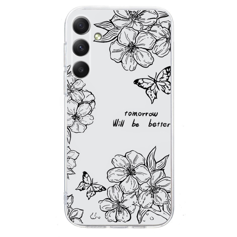 Samsung Galaxy A36 5G Hoesje Vlinders en Bloemen Ontwerp