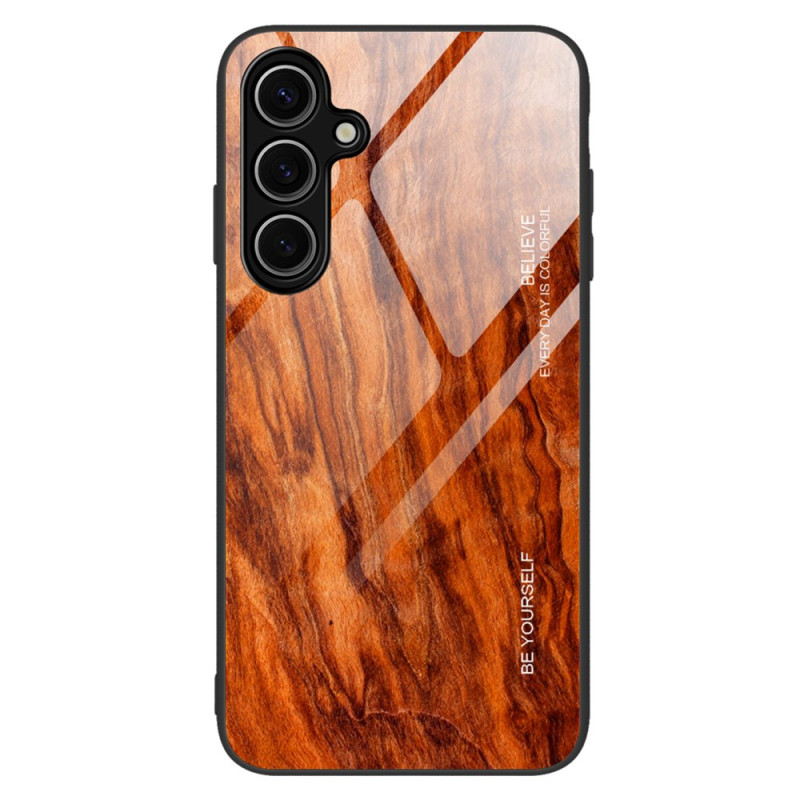 Samsung Galaxy A36 5G Hout Effect Gehard Glas Hoesje