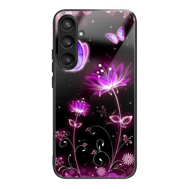 Samsung Galaxy S25 5G Gehard Glazen Hoesje Bloemen en Vlinders