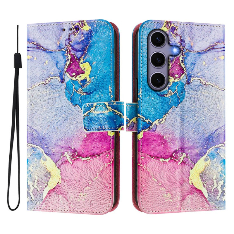 Samsung Galaxy S25 5G Multicolour Marble Strap Hoesje