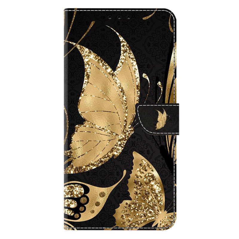 Samsung Galaxy S25 5G Goud Vlinder Etui