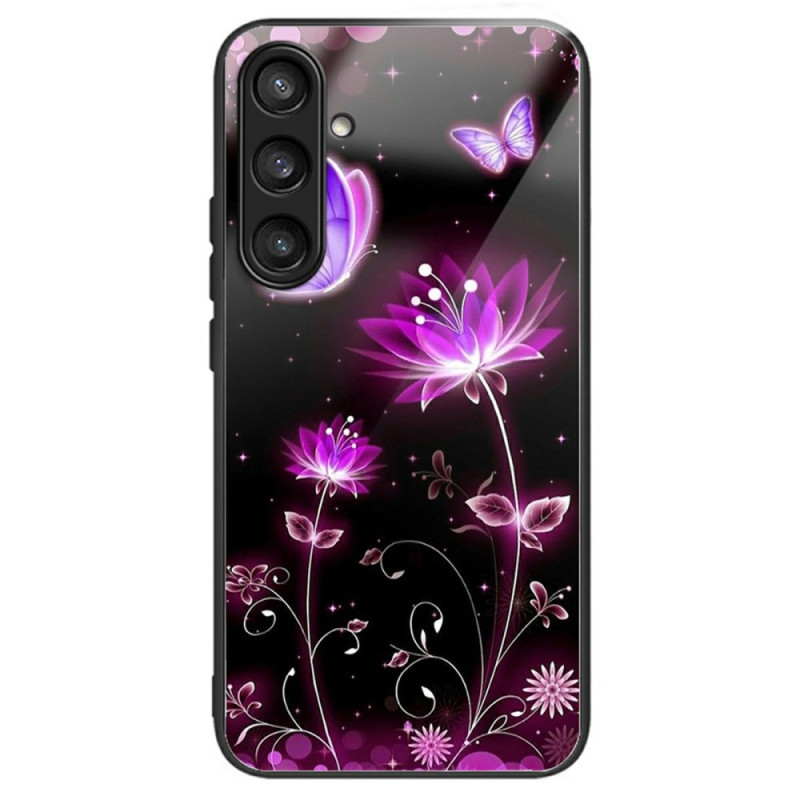 Samsung Galaxy S25 Plus 5G Gehard Glazen Hoesje Bloemen en Vlinders