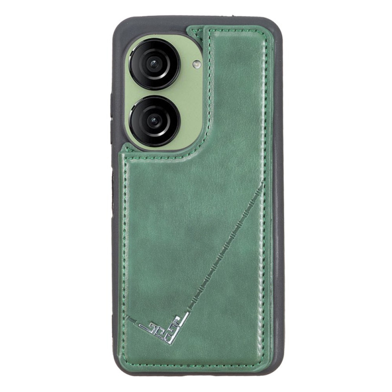 Zenfone 10 Leren Effect Hoesje Kaarthouder en Voet