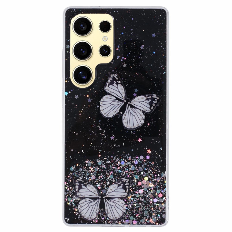 Samsung Galaxy S25 Ultra 5G Glitter Vlinder Etui