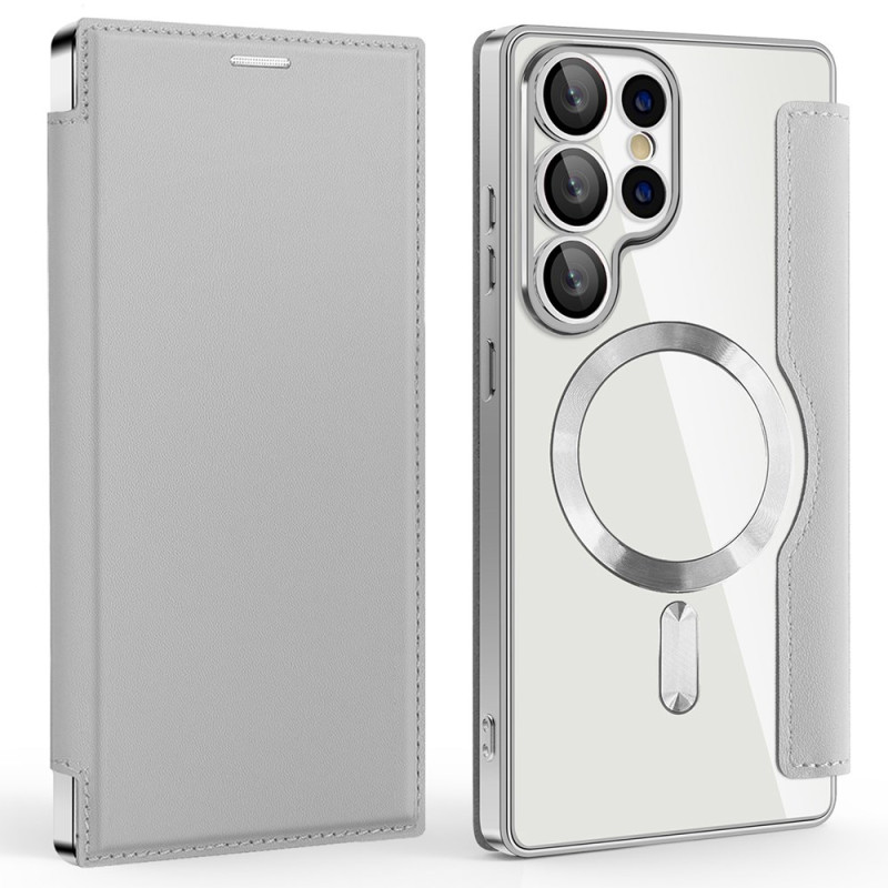 Flip cover Samsung Galaxy S25 Ultra 5G MagSafe compatibel met RFID-blokkering lederen effect