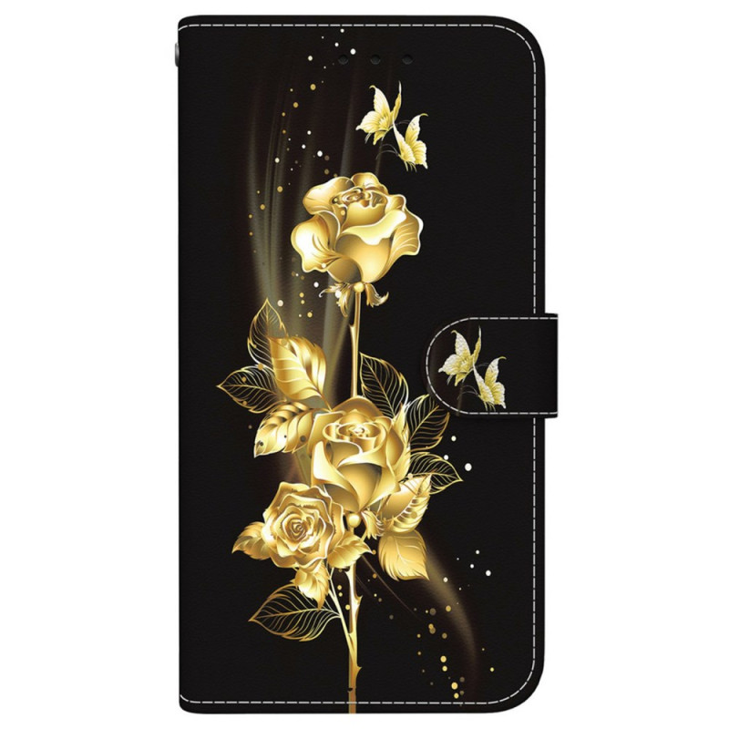 Hoesje Samsung Galaxy A56 5G / A36 5G Vlinder Goud en Roze