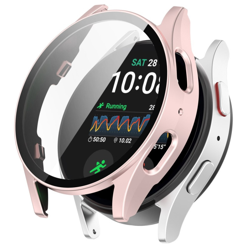 Samsung Galaxy Watch7 40mm Mat Plastic Hoesje met Beschermfolie van Gehard Glas