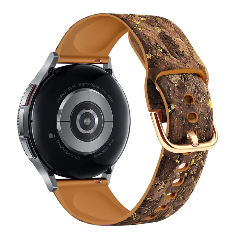 Samsung Galaxy Watch6/5/4 / Klassiek houten leren bandje