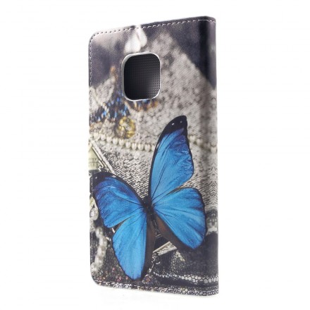 Hoesje Huawei Mate 20 Pro Vlinder Blauw