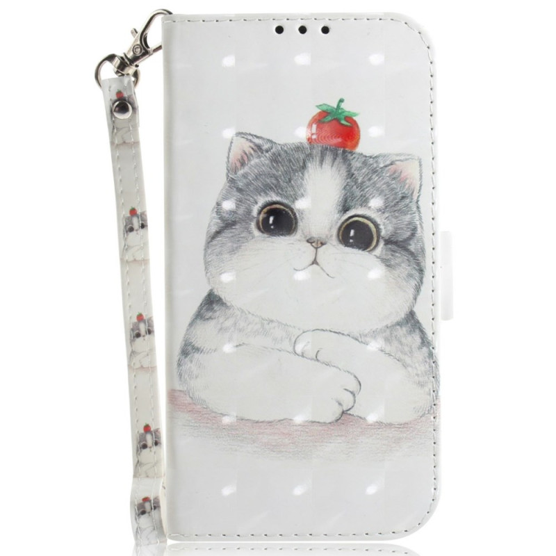 Xiaomi Redmi Note 14 5G Schattig Kat Strap Hoesje