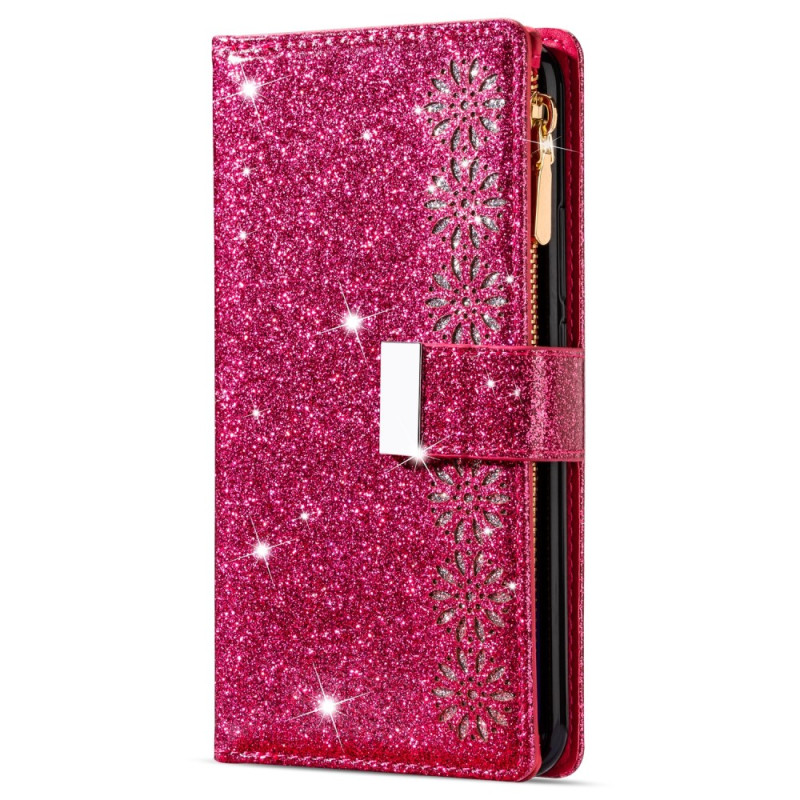 Samsung Galaxy hoesje A26 5G Glitter Beugel Zilver