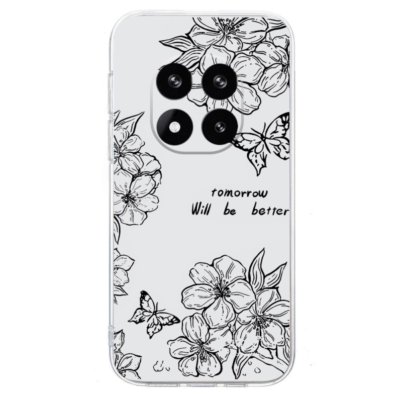 Xiaomi Redmi Note 14 Pro 5G Case Vlinders en bloemen tekenen