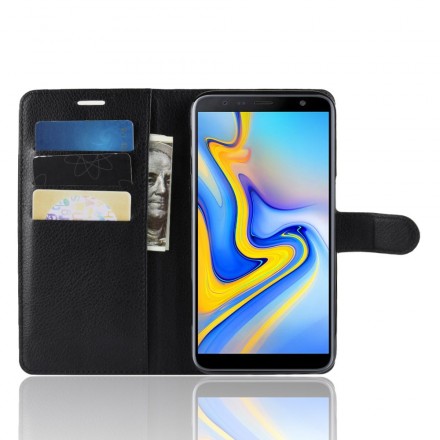 Samsung Galaxy J6 Plus Kunstleer Hoesje Lychee