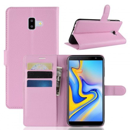 Samsung Galaxy J6 Plus Kunstleer Hoesje Lychee