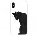 Hoesje iPhone XS Cat Zwart Doordacht