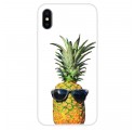 iPhone XS Clear Case Ananas met Bril