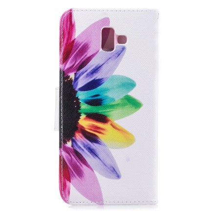 Samsung Galaxy J6 Plus Watercolour Bloem Hoesje Samsung Galaxy J6 Plus Watercolour Bloem Hoesje
