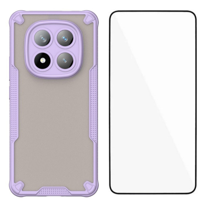 Xiaomi Redmi Note 14 Pro Plus 5G Silicone semi transparante behuizing met gehard glas screenprotector