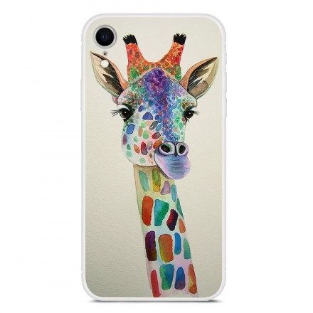 iPhone XR hoesje Giraffe Kleurrijk