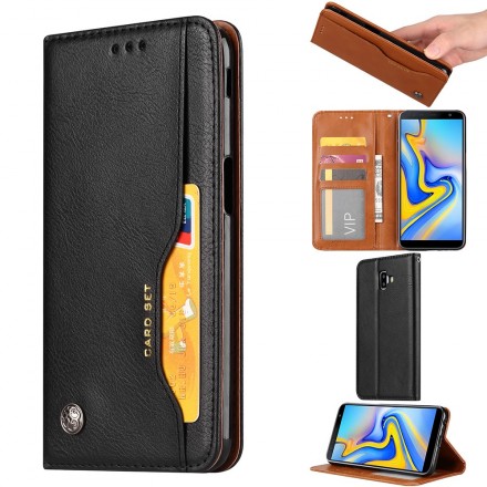 Flip cover Samsung Galaxy J6 Plus Kunstlederen Kaarthoesje