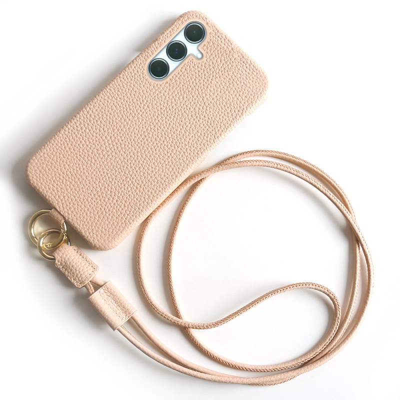 Samsung Galaxy A55 5G koord hoesje echt leer