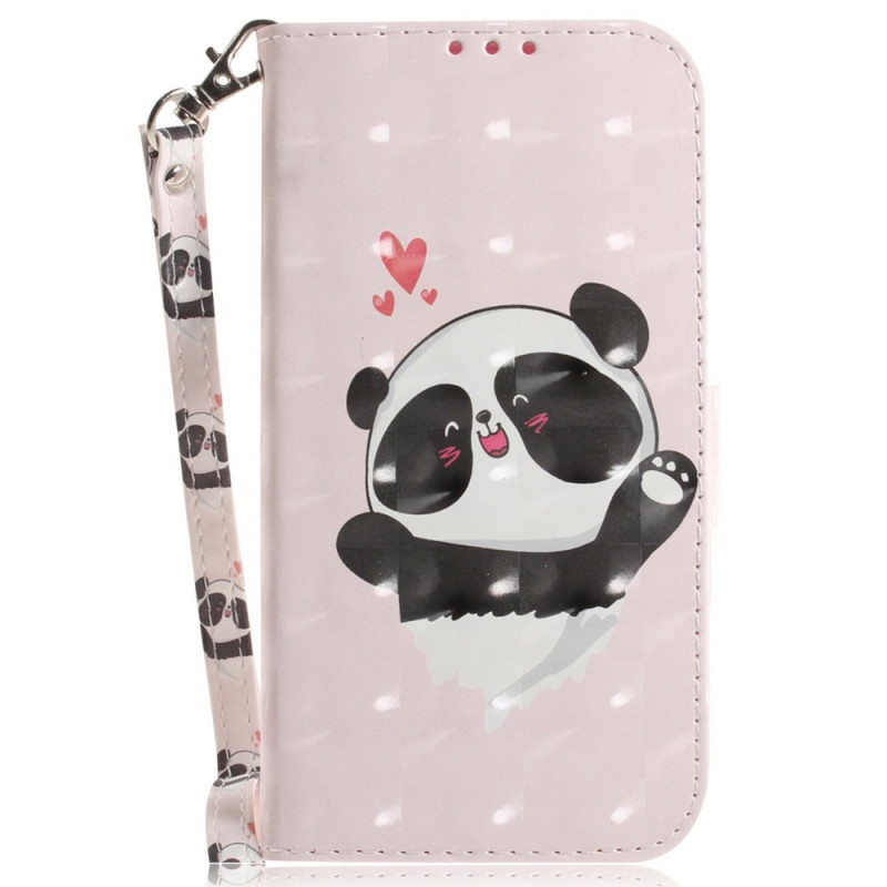 Moto G15 Panda Liefdesriempje Hoesje