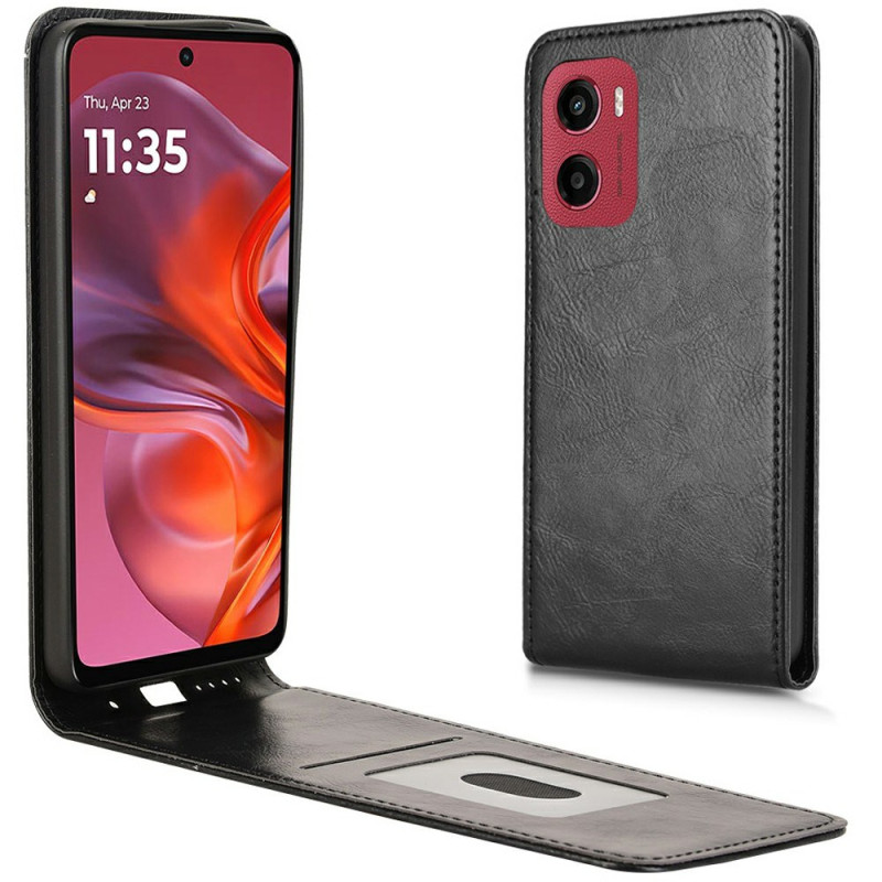 Moto G05 / E15 Kunstlederen Hoesje Verticale Flap