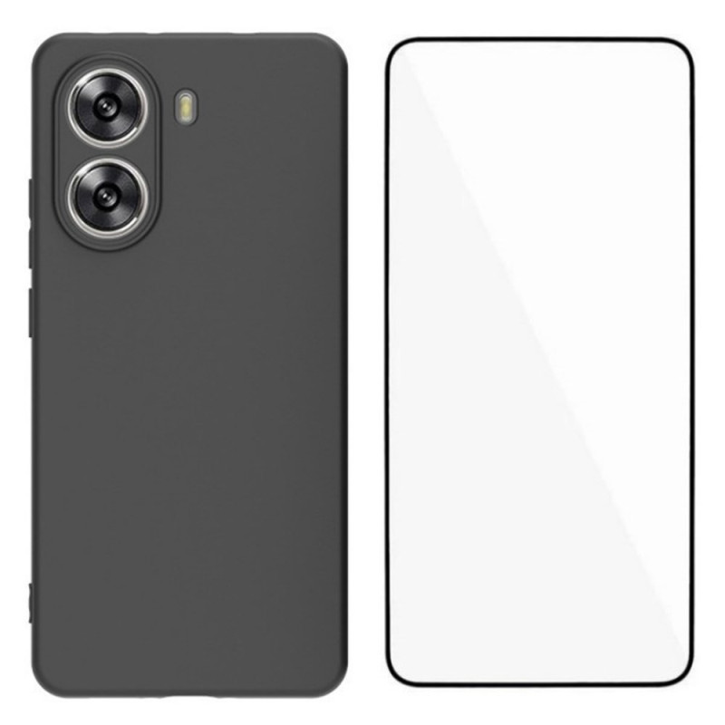 Xiaomi Poco X7 Pro Silicone Matte Hoesje met Gehard Glazen Schermbeschermer