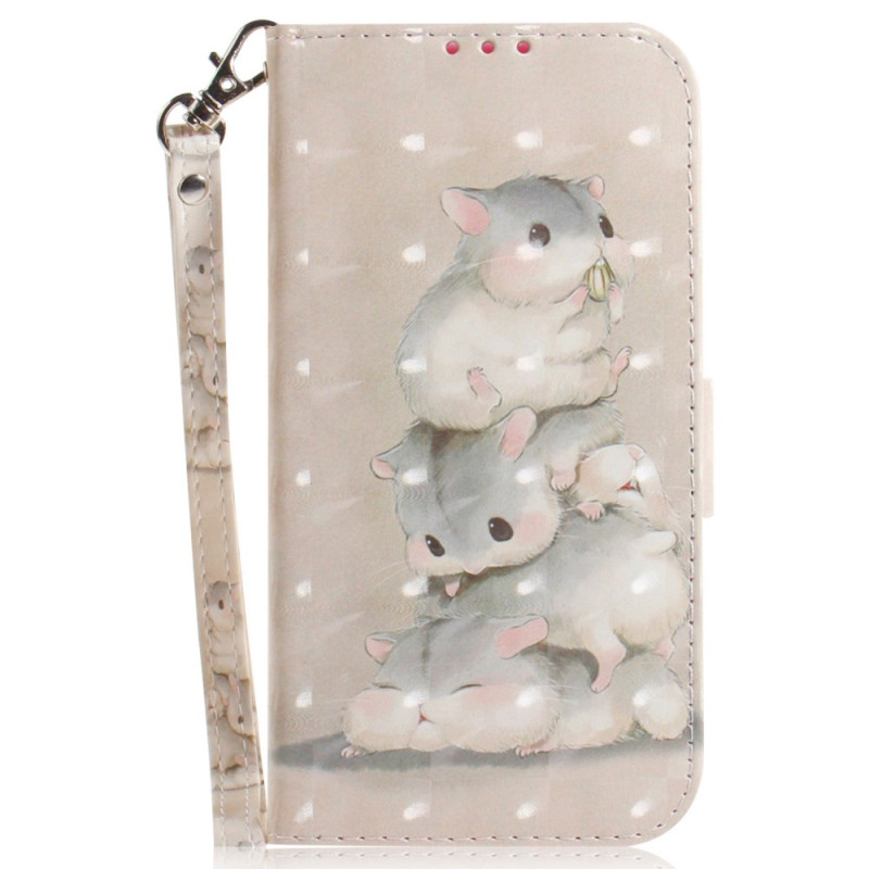 Honor Magic 7 Lite / X9c Hamsters hoesje met bandje