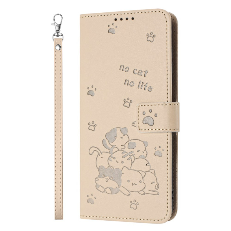 Honor Magic 7 Lite / X9c Cat Scene hoesje met bandje