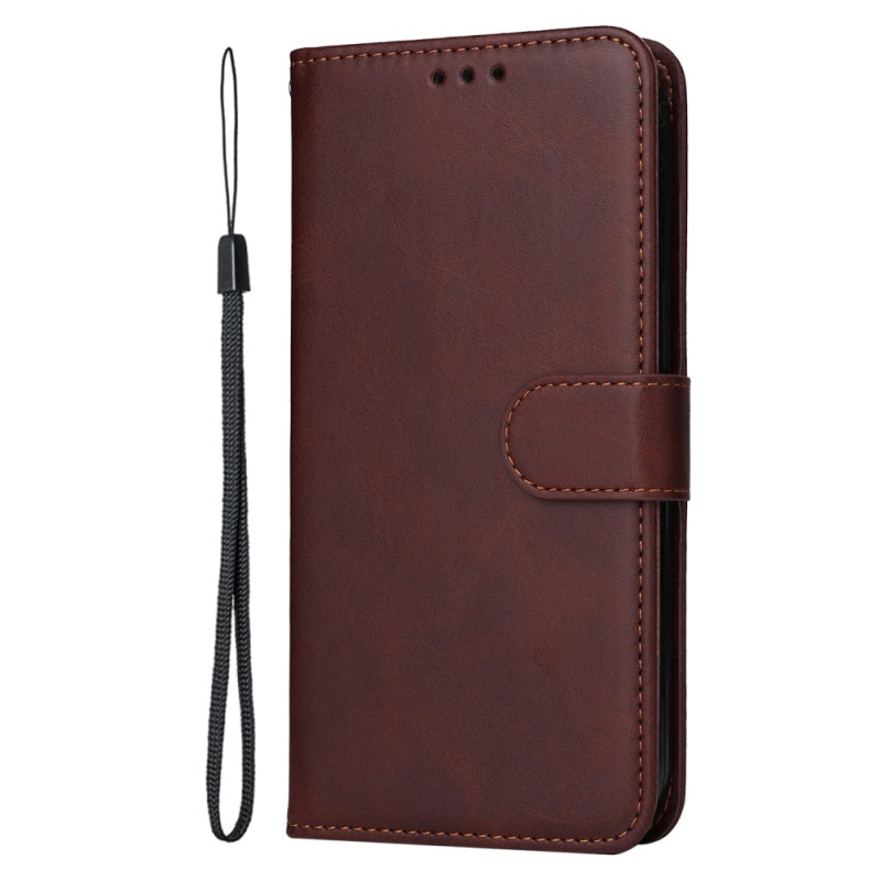 Oppo Reno 13 5G Cover Plain Leather Effect met riem